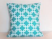 Turquoise Chain Link Pillow